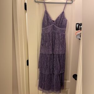 purple midi dress